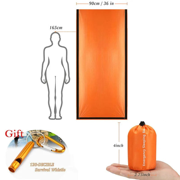 Planet Gates Waterproof Lightweight Thermal Emergency Sleeping Bag Bivy Sack - Survival Blanket Bags Camping, Hiking, Outdoor, Activities