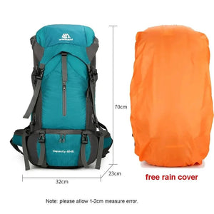 Planet Gates Waterproof Nylon Bag Camping Travel Backpack With Rain Cover Outdoor Hiking Mountaineering Men Shoulder Tactical Military Bags