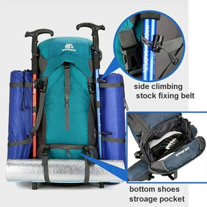 Planet Gates Waterproof Nylon Bag Camping Travel Backpack With Rain Cover Outdoor Hiking Mountaineering Men Shoulder Tactical Military Bags