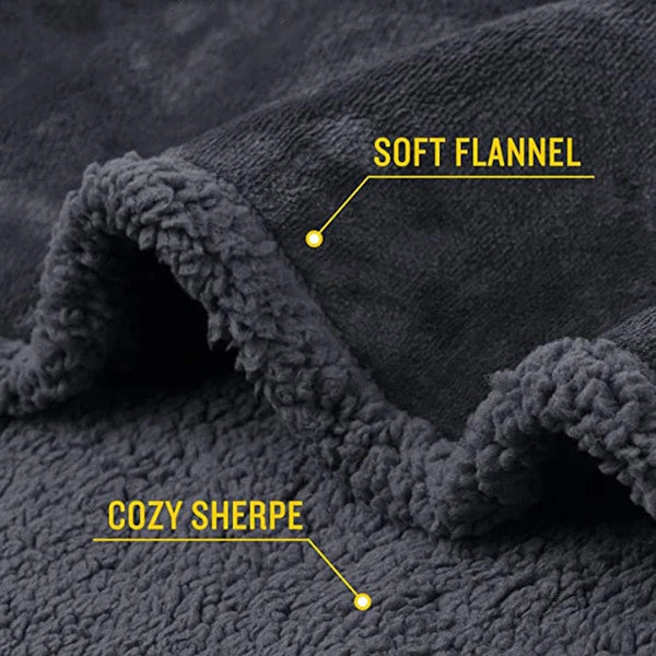 Planet Gates Waterproof Pet Blanket Liquid Pee Proof Dog Blanket for Sofa Bed Couch, Reversible Sherpa Fleece Furniture Protector Cover