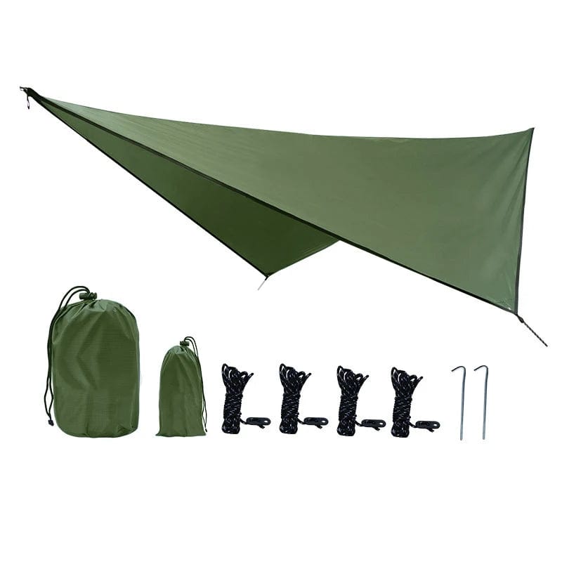 Planet Gates Waterproof Portable Tarp Multifunctional Outdoor Camping Traveling Awning Backpacking Rainfly Tarp Shelter Rain Tarp