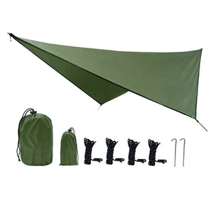 Planet Gates Waterproof Portable Tarp Multifunctional Outdoor Camping Traveling Awning Backpacking Rainfly Tarp Shelter Rain Tarp