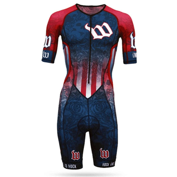 Planet Gates Wattie Ink Triathlon Jersey MTB Clothes Road Team Speed Suit One Piece Jumpsuit Skinsuit Ciclismo Cycling Mens Bicycle Body Set