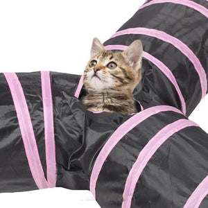 Planet Gates Wear-resistant Cat Play Tunnel Foldable Pet Animal Tunnels with Crinkle Playing Toy for Cats Guinea Pig Rabbits Funny Cat Supply