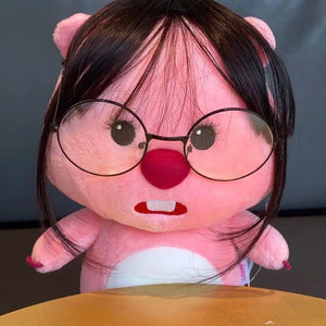 Planet Gates Wear wigs glasses Kawaii Loopy Plush Soft Stuffed Doll Cartoon Diy  I Heard You Have A Friend Who Looks Like This Desktop Decor Toy Birthday Gift