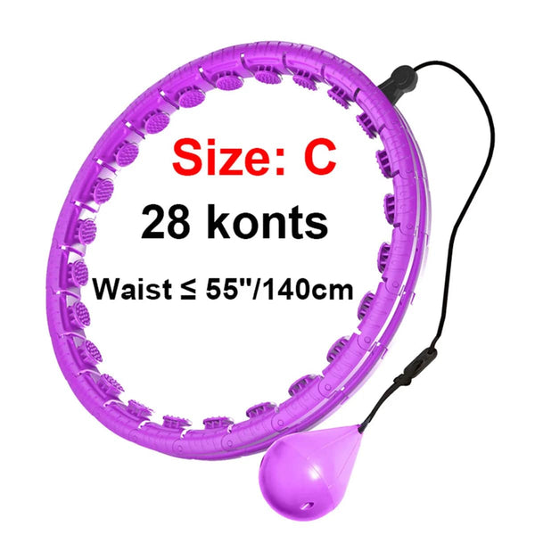 Planet Gates Weighted Massage Fitness Circle Hoops Weight Loss Detachable Links ,Exercise Weight Loss Sport Hoop