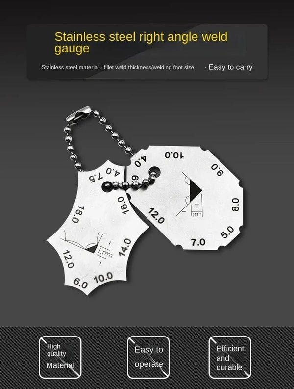 Planet Gates Welding Joint Two-piece Gauge Fillet Weld Tee Joint Welding Throat Depth Leg Length Gauge Ruler Welder Inspection Tool