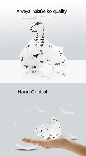 Planet Gates Welding Joint Two-piece Gauge Fillet Weld Tee Joint Welding Throat Depth Leg Length Gauge Ruler Welder Inspection Tool