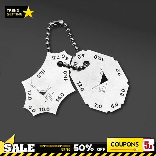 Planet Gates Welding Joint Two-piece Gauge Fillet Weld Tee Joint Welding Throat Depth Leg Length Gauge Ruler Welder Inspection Tool