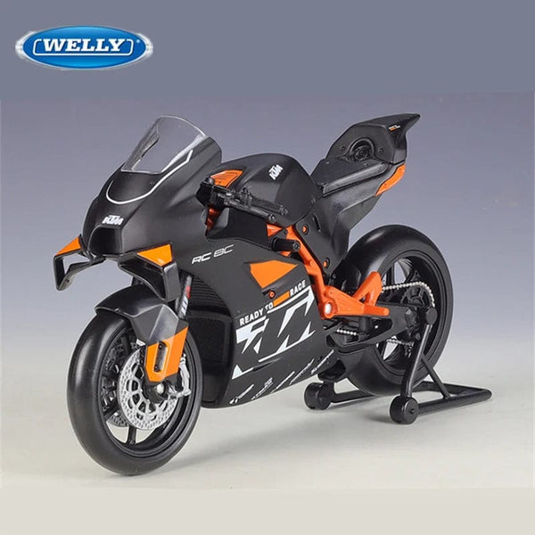 Planet Gates Welly 1:12 KTM RC 8C Alloy Road Racing Motorcycle Model Diecast Metal Street Sports Cross-country Motorcycle Model Children Gift