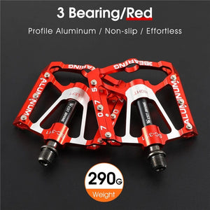 Planet Gates WEST BIKING Bicycle Pedals 3 Bearings Non-Slip MTB Pedals Aluminum Alloy Flat Applicable Waterproof Bicycle Accessories