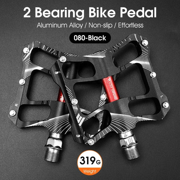 Planet Gates WEST BIKING Bicycle Pedals 3 Bearings Non-Slip MTB Pedals Aluminum Alloy Flat Applicable Waterproof Bicycle Accessories