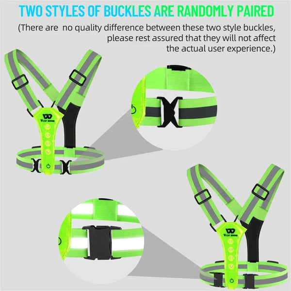 Planet Gates WEST BIKING Cycling Reflective Safety Vest Electric Scooter Flashing Vest USB Rechargeable LED Vest Running Jogging Fishing