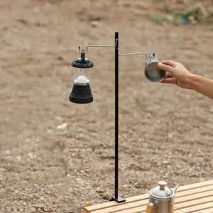 Planet Gates WESTTUNE 4-Section Camping Lantern Stand Aluminum Alloy Detachable Lamp Pole Portable Outdoor Light Holder Folding Lamp Hanger