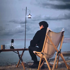 Planet Gates WESTTUNE 4-Section Camping Lantern Stand Aluminum Alloy Detachable Lamp Pole Portable Outdoor Light Holder Folding Lamp Hanger