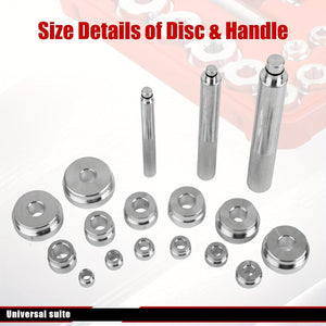 Planet Gates Wheel Bearings / 17pcs/set 17pcs Bearing Race And Seal Bush Driver Set - Master/Universal Kit For Automotive Wheel Bearings