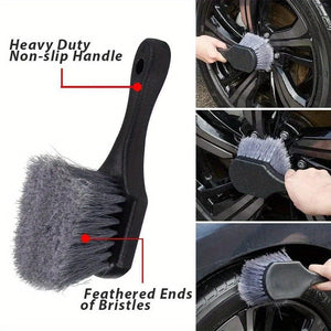 Planet Gates Wheel & Tire Brush For Car Rim And All Exterior Surface Soft Bristle Car Wash Brush Cleans Tires & Releases Dirt And Road Grime