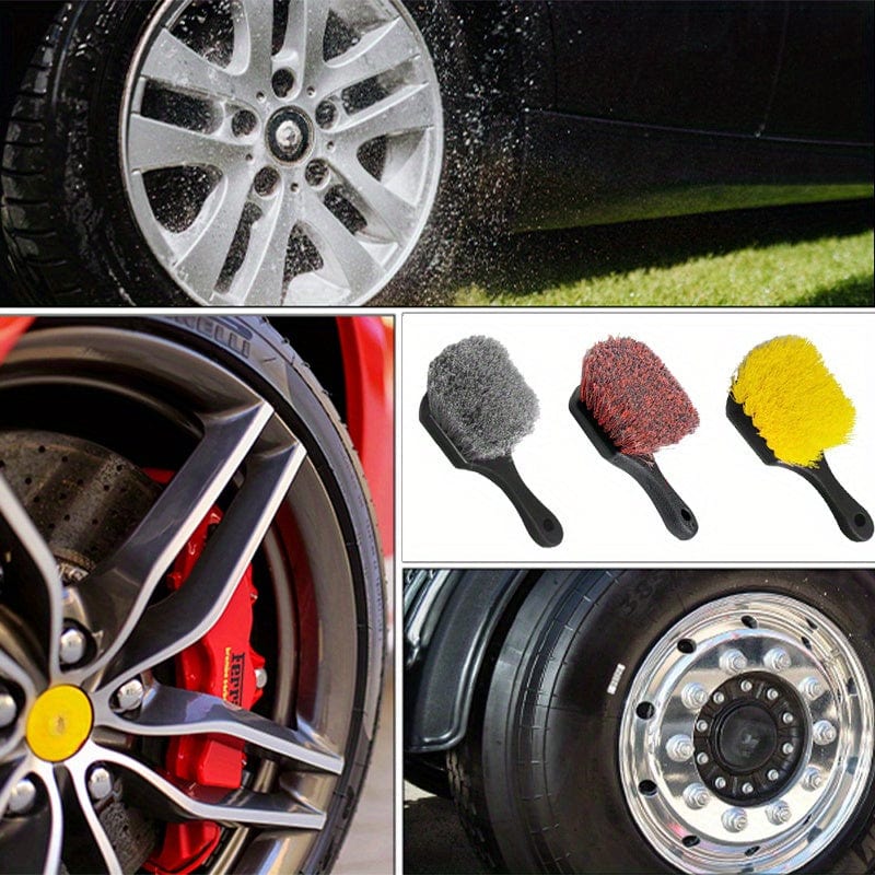 Planet Gates Wheel & Tire Brush For Car Rim And All Exterior Surface Soft Bristle Car Wash Brush Cleans Tires & Releases Dirt And Road Grime