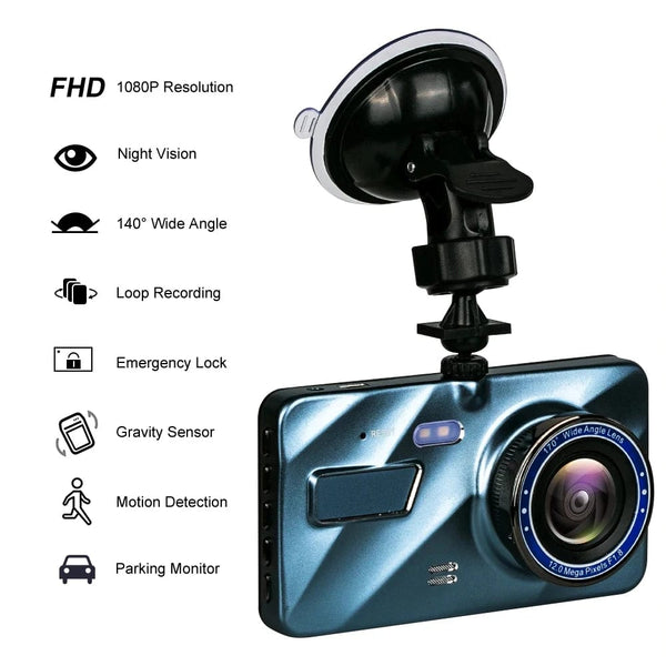 Planet Gates Whit Buckling line / With 32G Card Car DVR 2 Cameras  4.0 Inches Dash Cam Car Video Recorder Auto Registrator Dvrs Dash Cam with Dual Ways Cameras car accessories