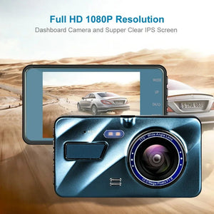 Planet Gates Whit Buckling line / With 32G Card Car DVR 2 Cameras  4.0 Inches Dash Cam Car Video Recorder Auto Registrator Dvrs Dash Cam with Dual Ways Cameras car accessories