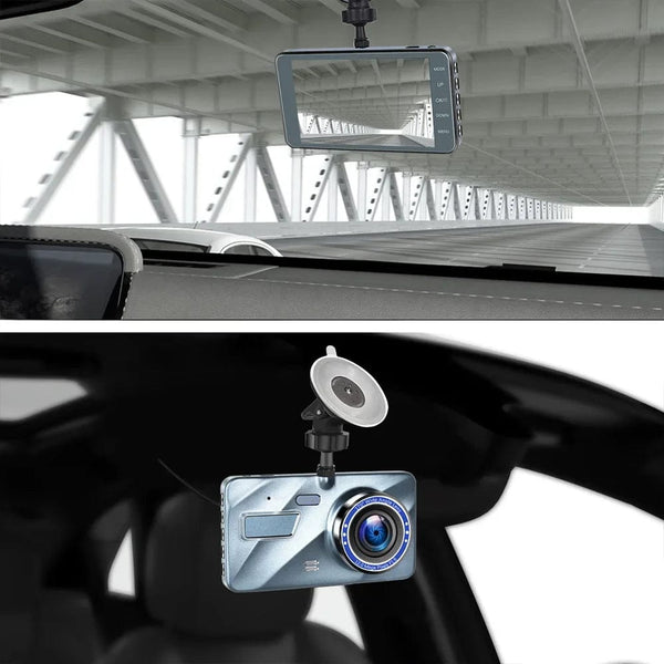 Planet Gates Whit Buckling line / With 32G Card Car DVR 2 Cameras  4.0 Inches Dash Cam Car Video Recorder Auto Registrator Dvrs Dash Cam with Dual Ways Cameras car accessories