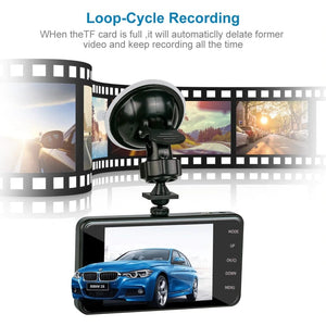 Planet Gates Whit Buckling line / With 32G Card Car DVR 2 Cameras  4.0 Inches Dash Cam Car Video Recorder Auto Registrator Dvrs Dash Cam with Dual Ways Cameras car accessories