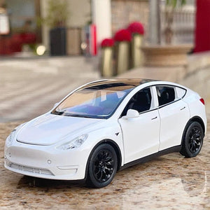 Planet Gates WHITE 1:32 MODEL Y SUV Alloy Car Model Diecasts Toy Vehicles Simulation Metal Cars For Children Car Decoration Christmas Gifts Boy