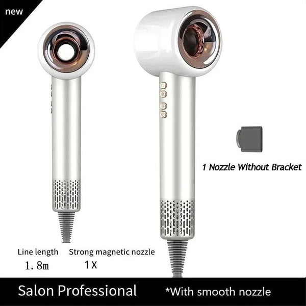 Planet Gates White 1 Nozzle 1.8M / KR High Speed Anion Hair Dryers Wind Speed 65m/s 1600W 110000 Rpm Professional Hair Care Quick Drye Negative Ion Hair dryer