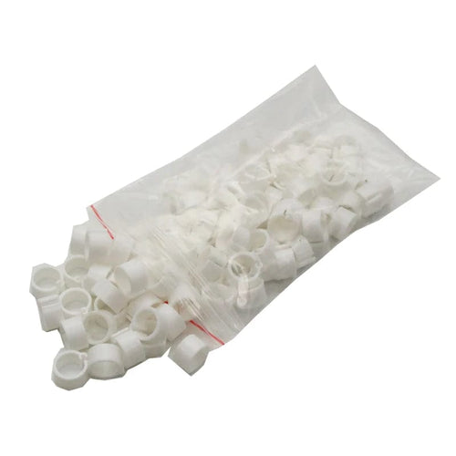 Planet Gates white 100 Pcs 8mm Inner Diameter 7mm Height Birds Foot Rings 10 Colors Without Text Parrot Pigeon Identification Ring Birds Carriers