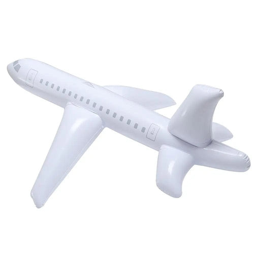Planet Gates WHITE 100cm Inflatable Airplane Float Airplane Ball with Inflatable Tube for Outdoor Swimming Outdoor Inflatable Toy For Kids