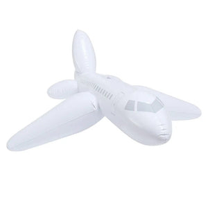 Planet Gates WHITE 100cm Inflatable Airplane Float Airplane Ball with Inflatable Tube for Outdoor Swimming Outdoor Inflatable Toy For Kids