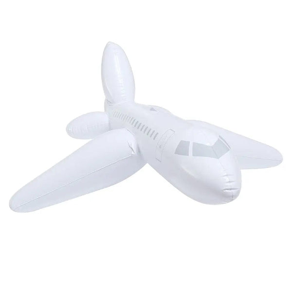 Planet Gates WHITE 100cm Inflatable Airplane Float Airplane Ball with Inflatable Tube for Outdoor Swimming Outdoor Inflatable Toy For Kids