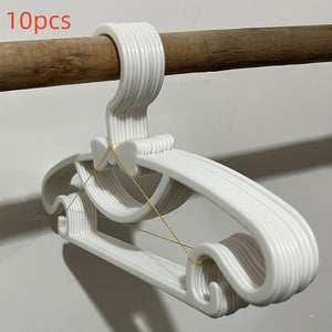 Planet Gates White / 10pcs 10/20pcs Baby Clothes Storage Plastic Hangers, Kid Clothes Drying Racks, Durable Anti-slip Clothes Drying Racks, Household Storage Organization For Bathroom, Bedroom, Closet, Wardrobe, Home, Dorm