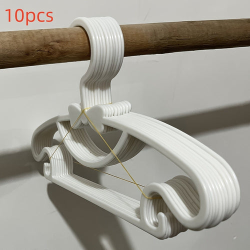 Planet Gates White / 10pcs 10/20pcs Baby Clothes Storage Plastic Hangers, Kid Clothes Drying Racks, Durable Anti-slip Clothes Drying Racks, Household Storage Organization For Bathroom, Bedroom, Closet, Wardrobe, Home, Dorm