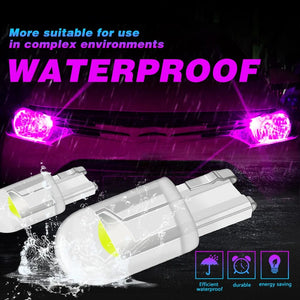 Planet Gates White / 10pcs 10PCS W5W LED T10 Car Light COB Glass Housing Auto Automobiles Wedge License Plate Lamp Interior Dome Reading Light t10 DRL Bulb