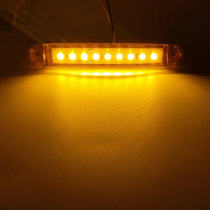 Planet Gates White 10PCS 9 SMD Light Oval Clearance Trailer 24V Truck Lorry Caravan Camion LED Side Marker Indicator Lamp 12V Luces Remolque