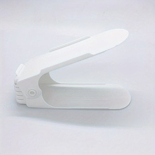 Planet Gates White 10pcs Adjustable Plastic Shoe Rack - Organize Your Shoes with Ease