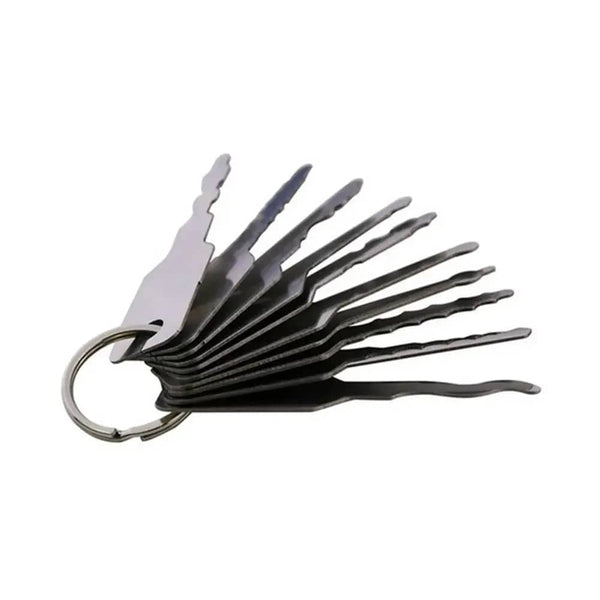 Planet Gates White 10Pcs/set Car Unlock Door Open Keys Dual Sided Jiggler Keys Car Repair Tool Stainless Steel Repair Accessories