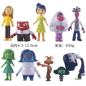 Planet Gates WHITE 10pcs/Set Inside Out 2 Action Figure Toy Cartoon Movie Joy Anxiety Anger Sadness Disgust Fear Model Doll Figurines Kids Gift