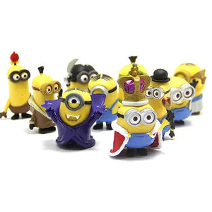 Planet Gates WHITE 10Pcs/Set kawai Miniones Figurines Toys 3D Eye Despicable Miniones Action Figures Classic Toys Xmas Gifts for Children