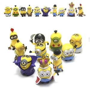 Planet Gates WHITE 10Pcs/Set kawai Miniones Figurines Toys 3D Eye Despicable Miniones Action Figures Classic Toys Xmas Gifts for Children