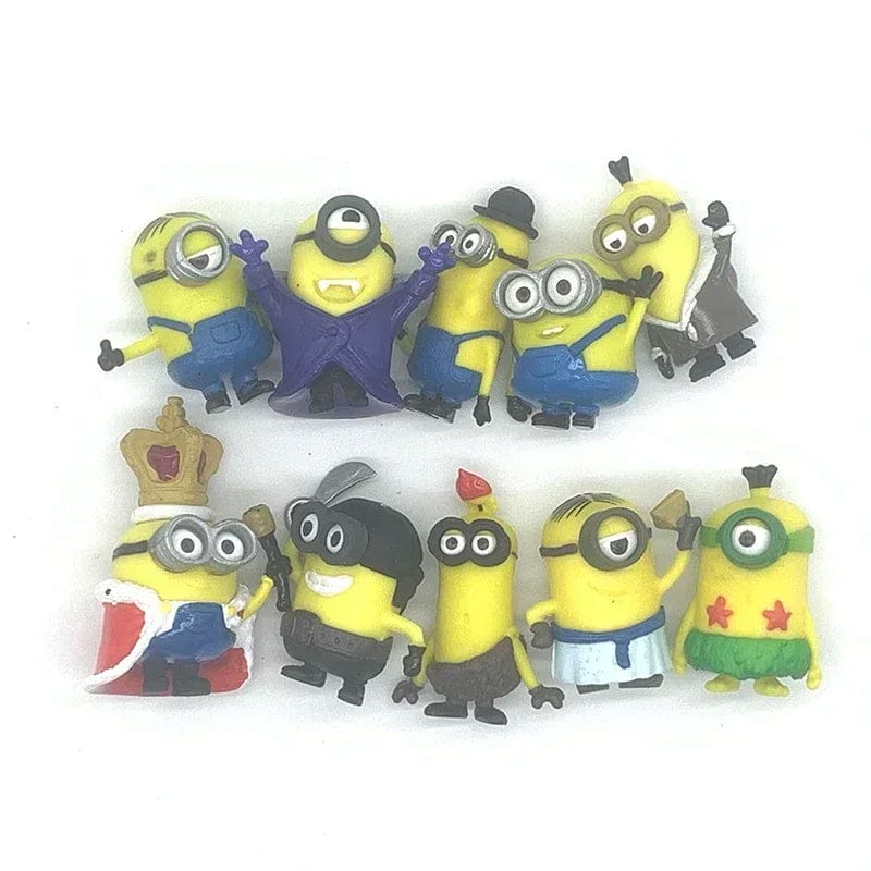 Planet Gates WHITE 10Pcs/Set kawai Miniones Figurines Toys 3D Eye Despicable Miniones Action Figures Classic Toys Xmas Gifts for Children