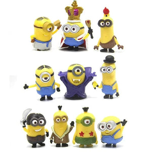 Planet Gates WHITE 10Pcs/Set kawai Miniones Figurines Toys 3D Eye Despicable Miniones Action Figures Classic Toys Xmas Gifts for Children
