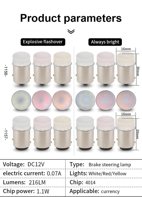 Planet Gates WHITE / 1156 ba15s P21W 2pcs R5W R10W Mini Led 1156 P21W BA15S P21/5W 1157 BAU15S PY21W Car Signal Lamp Daytime Running Light 12V Auto Car Fog Lamp