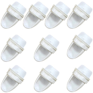 Planet Gates White 11pcs Chicken Feeder Poultry Feeding Supplies DIY Rain Proof Poultry Feeder Port Gravity Feed Kit For Buckets Barrels Bins Troughs