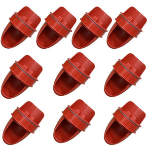 Planet Gates White 11pcs Chicken Feeder Poultry Feeding Supplies DIY Rain Proof Poultry Feeder Port Gravity Feed Kit For Buckets Barrels Bins Troughs