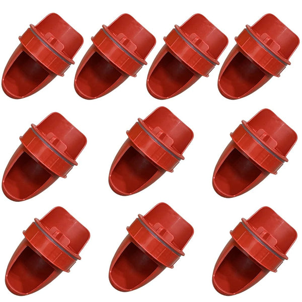 Planet Gates White 11pcs Chicken Feeder Poultry Feeding Supplies DIY Rain Proof Poultry Feeder Port Gravity Feed Kit For Buckets Barrels Bins Troughs