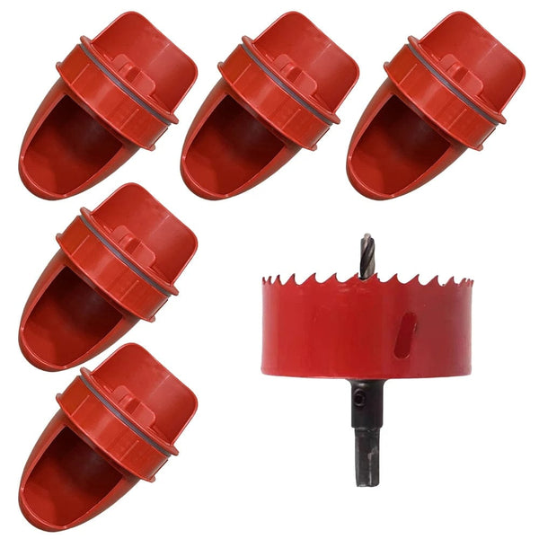 Planet Gates White 11pcs Chicken Feeder Poultry Feeding Supplies DIY Rain Proof Poultry Feeder Port Gravity Feed Kit For Buckets Barrels Bins Troughs