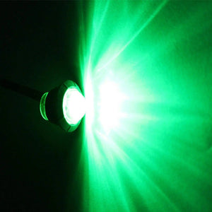 Planet Gates WHITE / 12V 2 Pcs 3/4 Inch Mount LED Rear Side Marker Indicator Lights for Trucks, Traile ,Cab Marker, Boats 12V 24V RED GREEN YELLOW BLUE