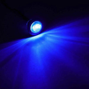 Planet Gates WHITE / 12V 2 Pcs 3/4 Inch Mount LED Rear Side Marker Indicator Lights for Trucks, Traile ,Cab Marker, Boats 12V 24V RED GREEN YELLOW BLUE